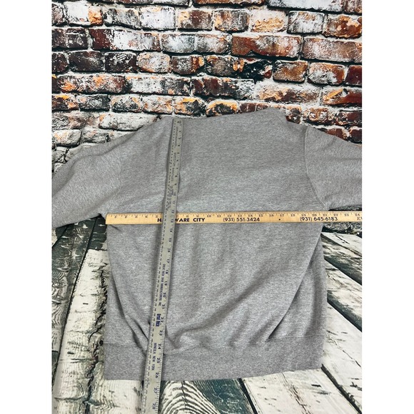 Champion Harvard University Hoodie Grey Heather Fleece Sweatshirt Mens Large - Picture 7 of 7